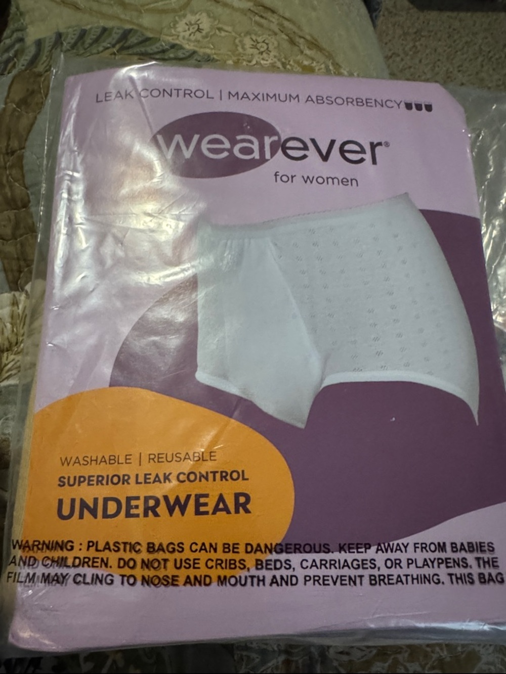 wearever Women’s White Leak-Control Underwear